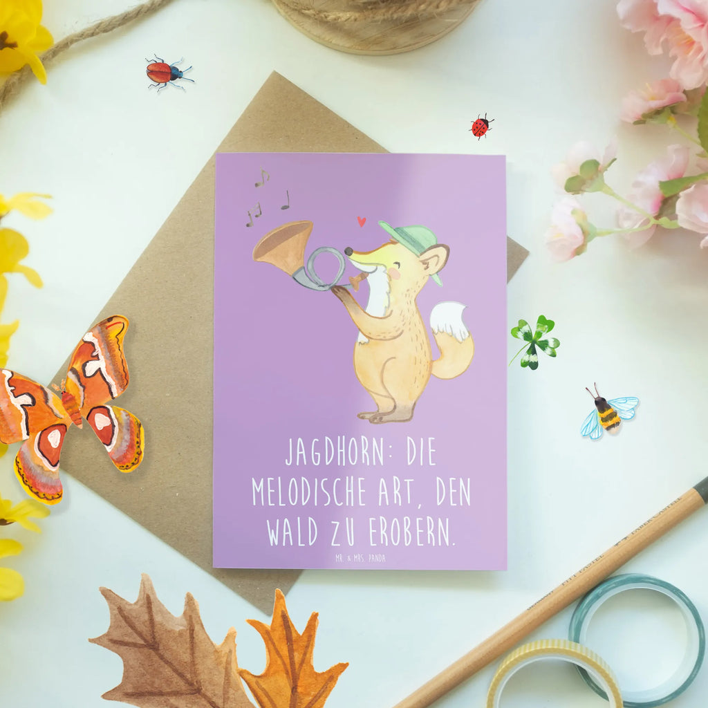Grußkarte Jagdhorn Magie Hochzeitskarte, Karte, Ansichtskarten, Geburtstagskarte, Klappkarte, Einladungskarte, Grußkarte, Glückwunschkarte, Instrumente, Geschenke Musiker, Musikliebhaber