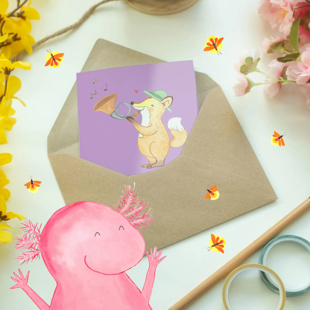 Grußkarte Jagdhorn Magie Hochzeitskarte, Karte, Ansichtskarten, Geburtstagskarte, Klappkarte, Einladungskarte, Grußkarte, Glückwunschkarte, Instrumente, Geschenke Musiker, Musikliebhaber