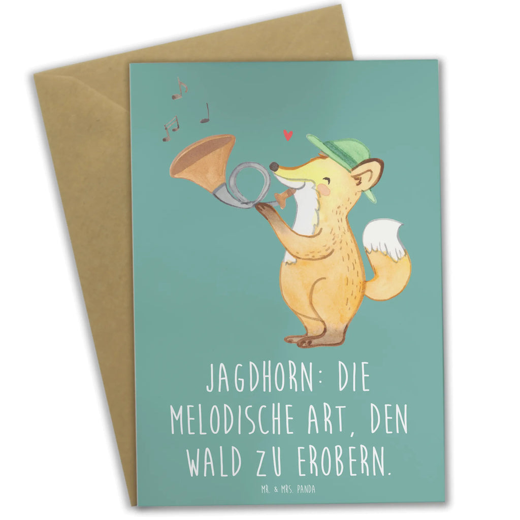 Grußkarte Jagdhorn Magie Hochzeitskarte, Karte, Ansichtskarten, Geburtstagskarte, Klappkarte, Einladungskarte, Grußkarte, Glückwunschkarte, Instrumente, Geschenke Musiker, Musikliebhaber