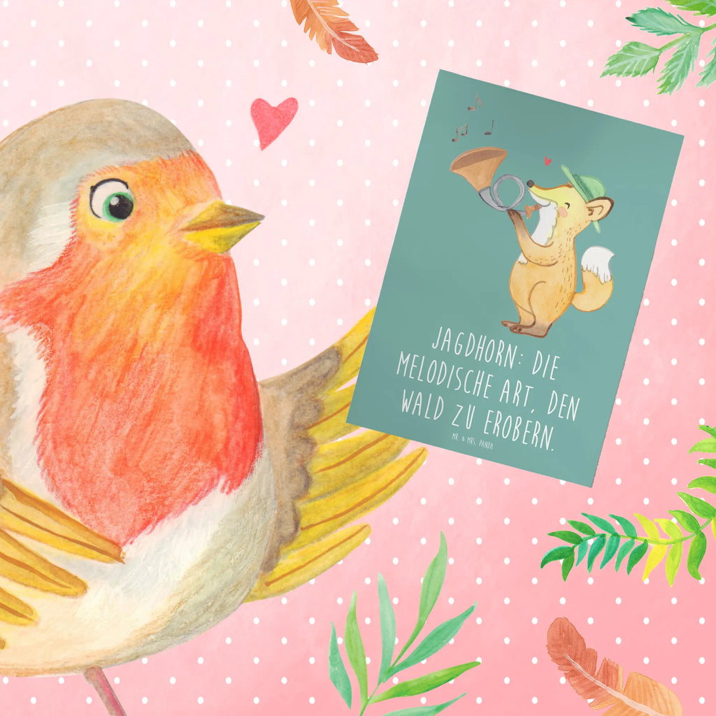 Grußkarte Jagdhorn Magie Hochzeitskarte, Karte, Ansichtskarten, Geburtstagskarte, Klappkarte, Einladungskarte, Grußkarte, Glückwunschkarte, Instrumente, Geschenke Musiker, Musikliebhaber