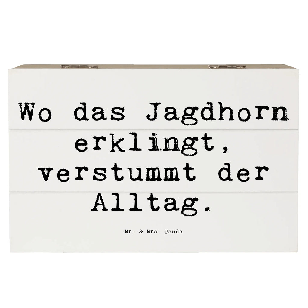Wooden chest Saying Wo das Jagdhorn erklingt, verstummt der Alltag. XXL, Schatulle, Geschenkbox, Geschenkdose, Aufbewahrungsbox, Kiste, Dekokiste, Erinnerungsbox, Schatzkiste, Truhe, Holzkiste, Erinnerungskiste, Instrumente, Geschenke Musiker, Musikliebhaber