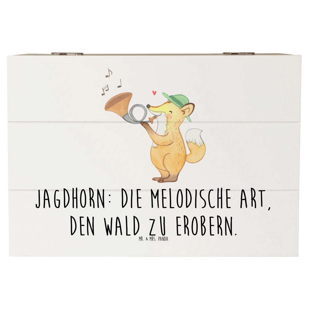 Wooden chest Jagdhorn: Die melodische Art, den Wald zu erobern. Schatzkiste, Geschenkbox, Kiste, Geschenkdose, Dekokiste, Aufbewahrungsbox, Erinnerungskiste, Erinnerungsbox, XXL, Holzkiste, Truhe, Schatulle, Instrumente, Geschenke Musiker, Musikliebhaber