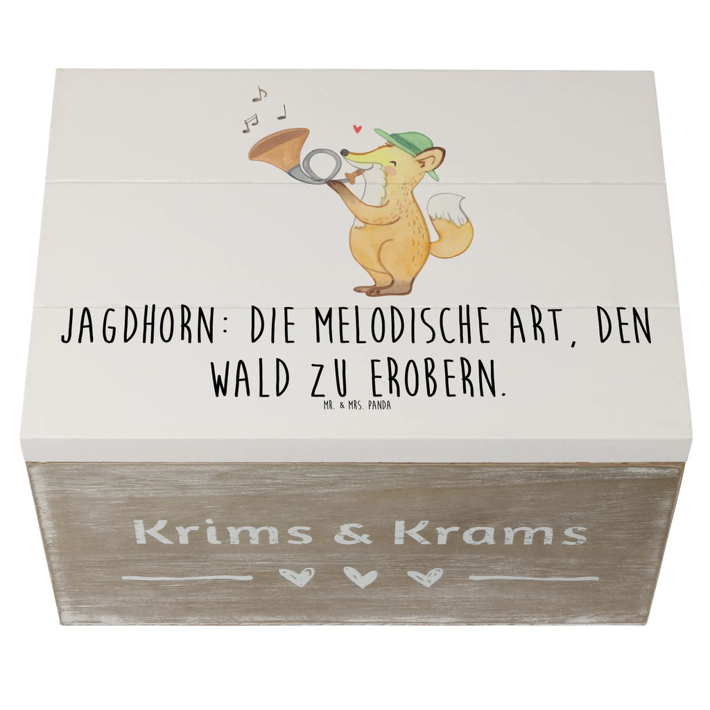 Wooden chest Jagdhorn: Die melodische Art, den Wald zu erobern. Schatzkiste, Geschenkbox, Kiste, Geschenkdose, Dekokiste, Aufbewahrungsbox, Erinnerungskiste, Erinnerungsbox, XXL, Holzkiste, Truhe, Schatulle, Instrumente, Geschenke Musiker, Musikliebhaber