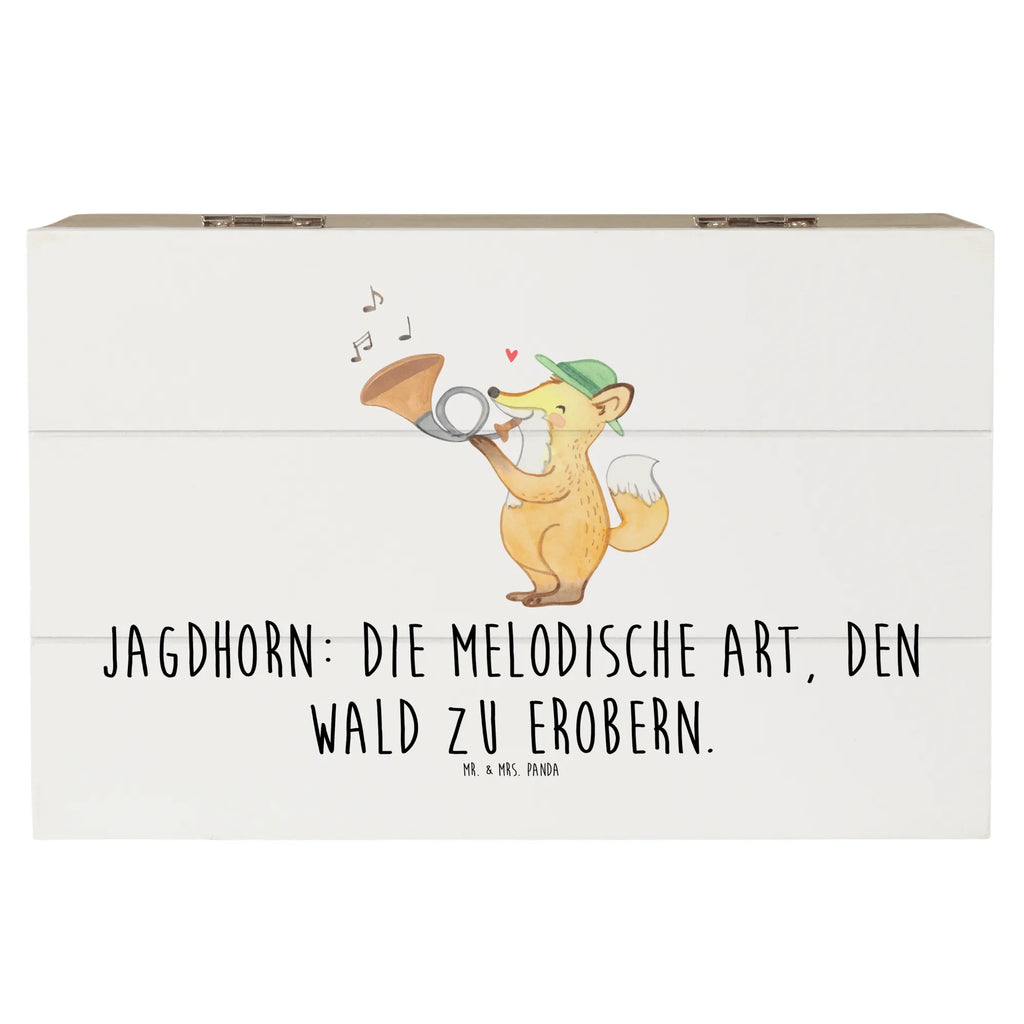 Wooden chest Jagdhorn: Die melodische Art, den Wald zu erobern. Schatzkiste, Geschenkbox, Kiste, Geschenkdose, Dekokiste, Aufbewahrungsbox, Erinnerungskiste, Erinnerungsbox, XXL, Holzkiste, Truhe, Schatulle, Instrumente, Geschenke Musiker, Musikliebhaber