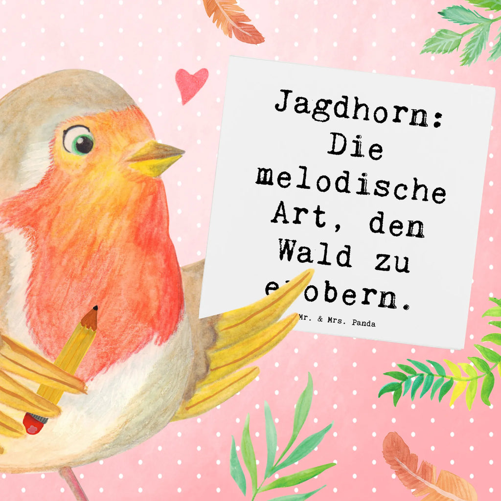 Deluxe Karte Spruch Jagdhorn Magie Klappkarte, Hochwertige Grußkarte, Hochzeitskarte, Hochwertige Klappkarte, Grußkarte, Karte, Glückwunschkarte, Geburtstagskarte, Einladungskarte, Instrumente, Geschenke Musiker, Musikliebhaber