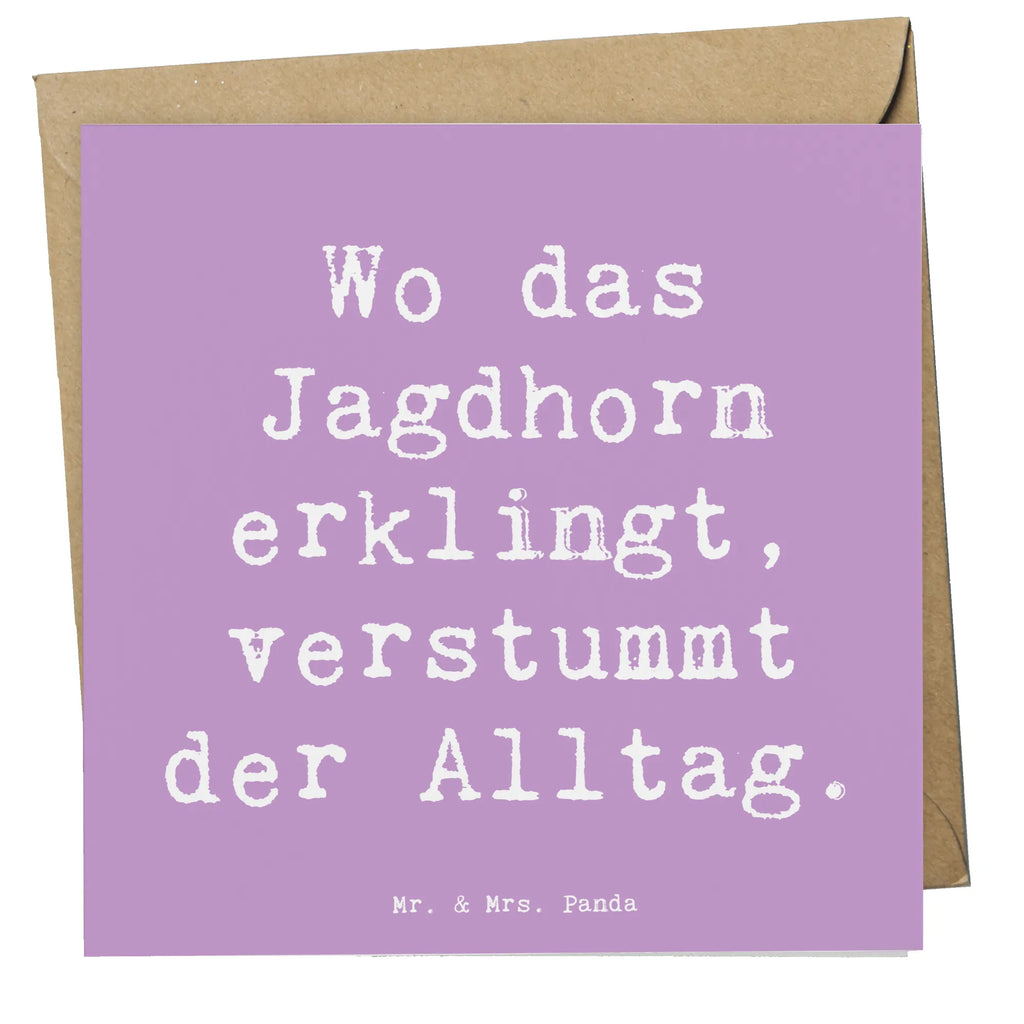 Deluxe Karte Spruch Jagdhorn Melodie Karte, Glückwunschkarte, Geburtstagskarte, Hochzeitskarte, Hochwertige Klappkarte, Einladungskarte, Klappkarte, Hochwertige Grußkarte, Grußkarte, Instrumente, Geschenke Musiker, Musikliebhaber