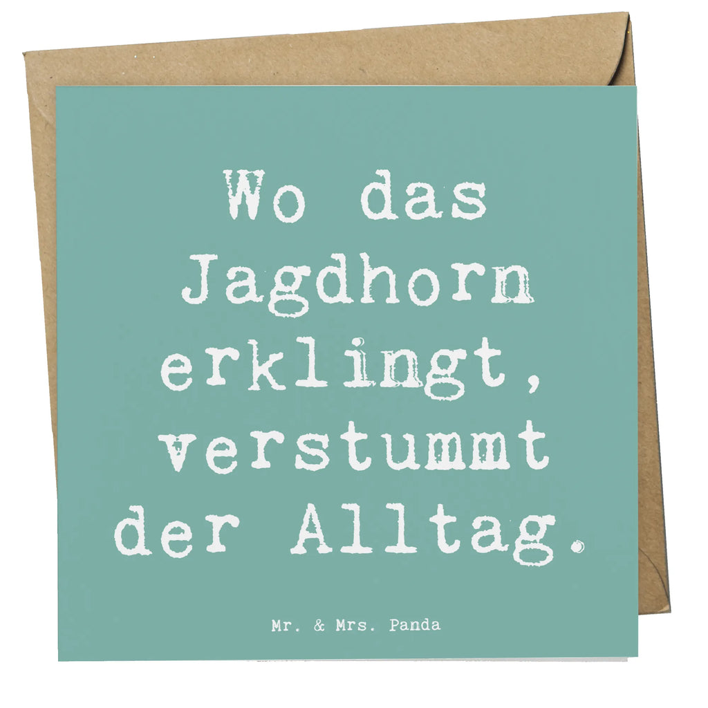 Deluxe Karte Spruch Jagdhorn Melodie Karte, Glückwunschkarte, Geburtstagskarte, Hochzeitskarte, Hochwertige Klappkarte, Einladungskarte, Klappkarte, Hochwertige Grußkarte, Grußkarte, Instrumente, Geschenke Musiker, Musikliebhaber