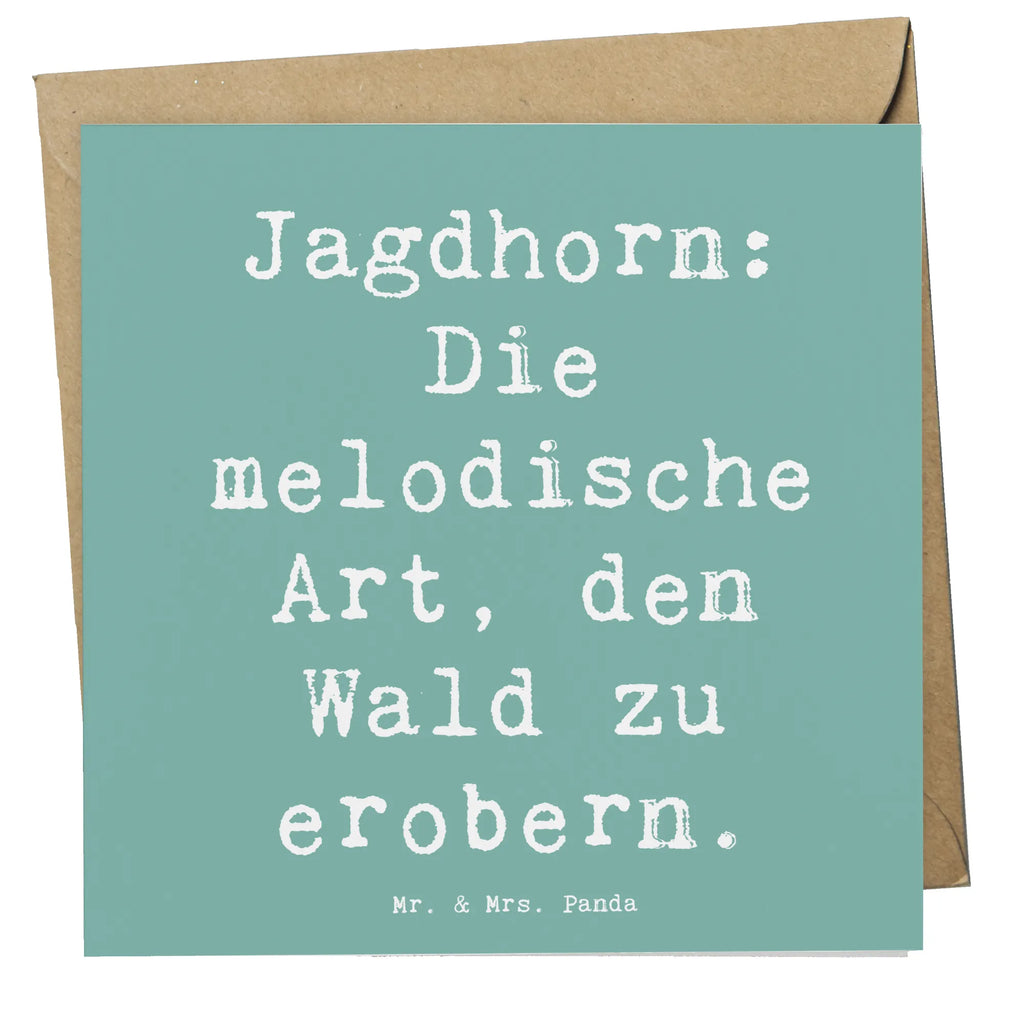 Deluxe Karte Spruch Jagdhorn Magie Klappkarte, Hochwertige Grußkarte, Hochzeitskarte, Hochwertige Klappkarte, Grußkarte, Karte, Glückwunschkarte, Geburtstagskarte, Einladungskarte, Instrumente, Geschenke Musiker, Musikliebhaber