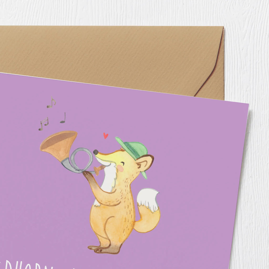 Deluxe Card Jagdhorn: Die melodische Art, den Wald zu erobern. Einladungskarte, Klappkarte, Geburtstagskarte, Hochwertige Klappkarte, Glückwunschkarte, Hochzeitskarte, Karte, Grußkarte, Hochwertige Grußkarte, Instrumente, Geschenke Musiker, Musikliebhaber