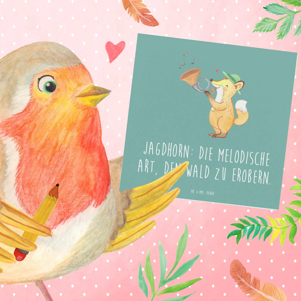 Deluxe Card Jagdhorn: Die melodische Art, den Wald zu erobern. Einladungskarte, Klappkarte, Geburtstagskarte, Hochwertige Klappkarte, Glückwunschkarte, Hochzeitskarte, Karte, Grußkarte, Hochwertige Grußkarte, Instrumente, Geschenke Musiker, Musikliebhaber