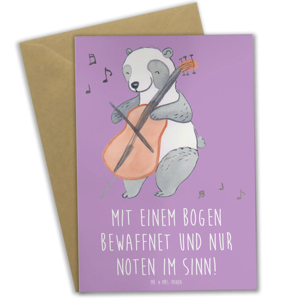 Greetings card Mit einem Bogen bewaffnet und nur Noten im Sinn! Geburtstagskarte, Ansichtskarten, Karte, Einladungskarte, Grußkarte, Hochzeitskarte, Klappkarte, Glückwunschkarte, Instrumente, Geschenke Musiker, Musikliebhaber