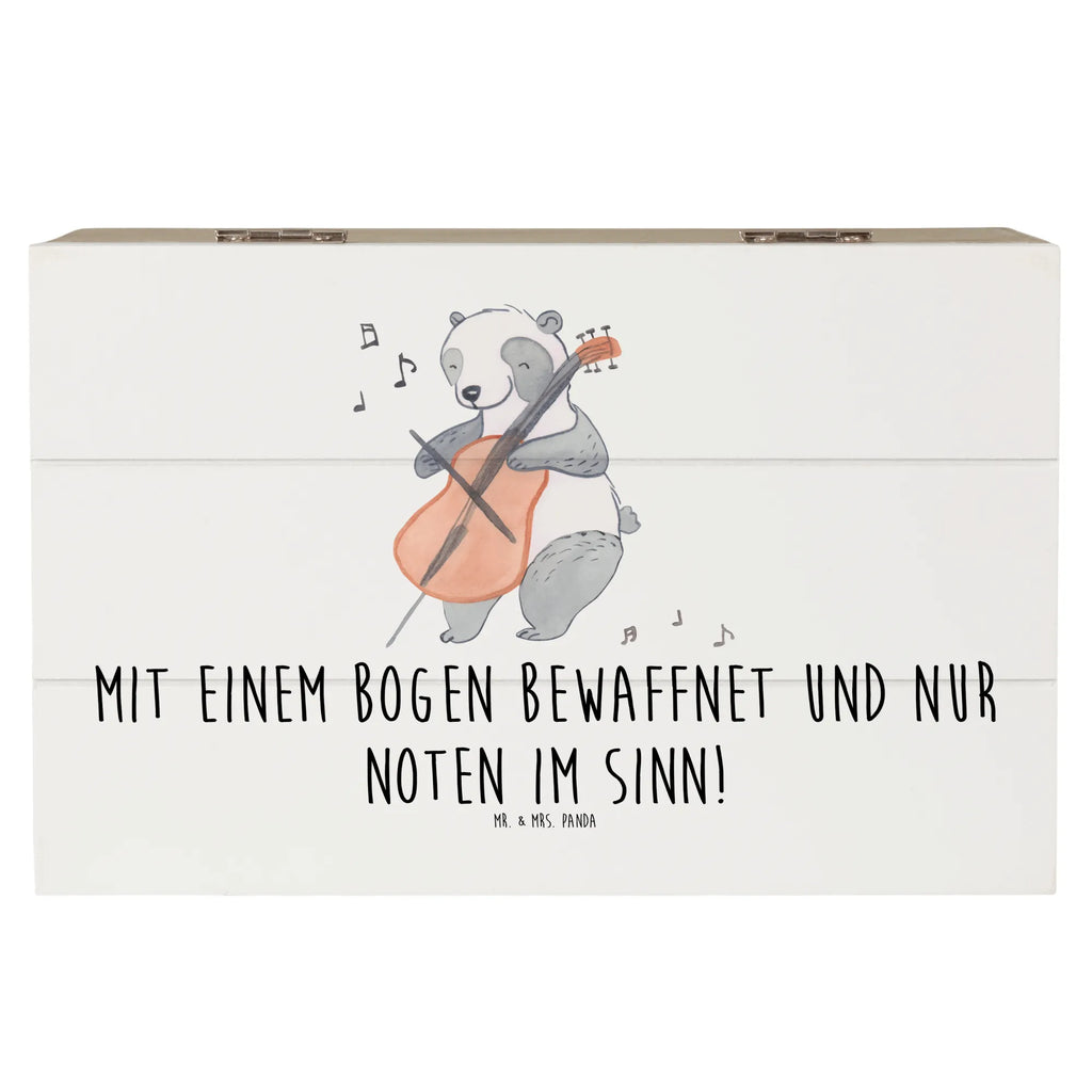 Wooden chest Mit einem Bogen bewaffnet und nur Noten im Sinn! Geschenkdose, Erinnerungsbox, Holzkiste, Aufbewahrungsbox, Kiste, Schatulle, Schatzkiste, Dekokiste, XXL, Erinnerungskiste, Geschenkbox, Truhe, Instrumente, Geschenke Musiker, Musikliebhaber