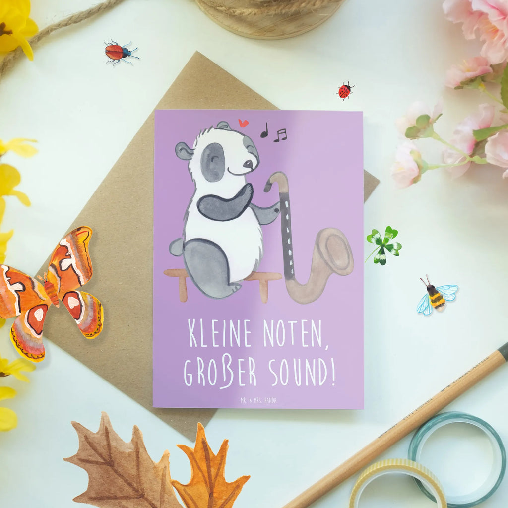 Greetings card Kleine Noten, großer Sound! Geburtstagskarte, Karte, Glückwunschkarte, Grußkarte, Klappkarte, Einladungskarte, Hochzeitskarte, Ansichtskarten, Instrumente, Geschenke Musiker, Musikliebhaber