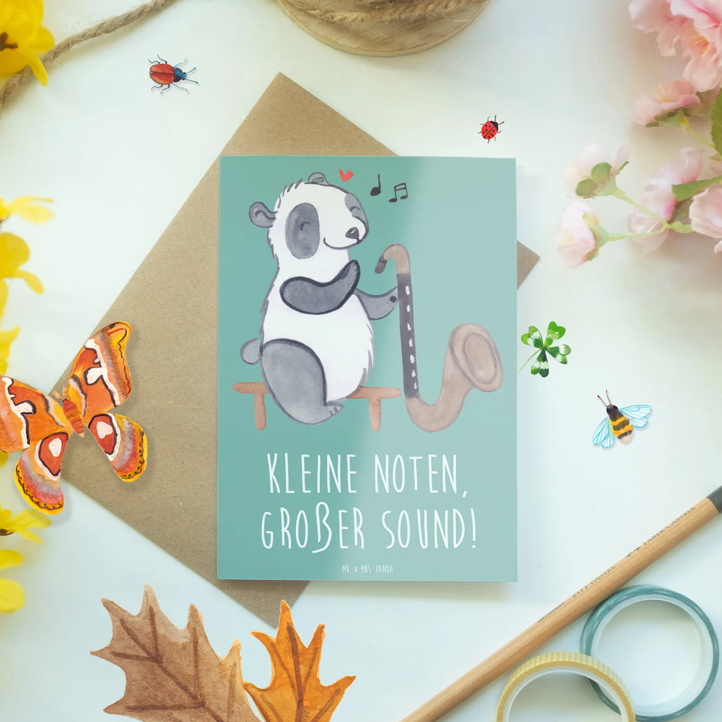 Greetings card Kleine Noten, großer Sound! Geburtstagskarte, Karte, Glückwunschkarte, Grußkarte, Klappkarte, Einladungskarte, Hochzeitskarte, Ansichtskarten, Instrumente, Geschenke Musiker, Musikliebhaber