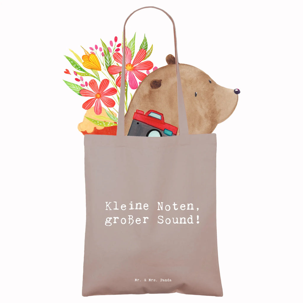 Tote bag Saying Kleine Noten, großer Sound! Umhängetasche, Shopper, Tragetasche, Schultertasche, Strandtasche, Jutetasche, Jutebeutel, Einkaufstasche, Stofftasche, Badetasche, Stoffbeutel, Laptoptasche, Beutel, Einkaufstüte, Beuteltasche, Tasche, Instrumente, Geschenke Musiker, Musikliebhaber
