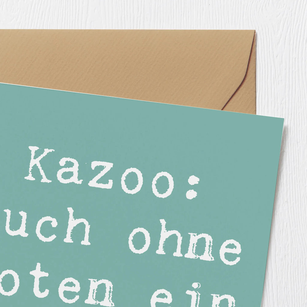 Deluxe Karte Spruch Kazoo Hit Glückwunschkarte, Klappkarte, Geburtstagskarte, Einladungskarte, Karte, Grußkarte, Hochzeitskarte, Hochwertige Grußkarte, Hochwertige Klappkarte, Instrumente, Geschenke Musiker, Musikliebhaber