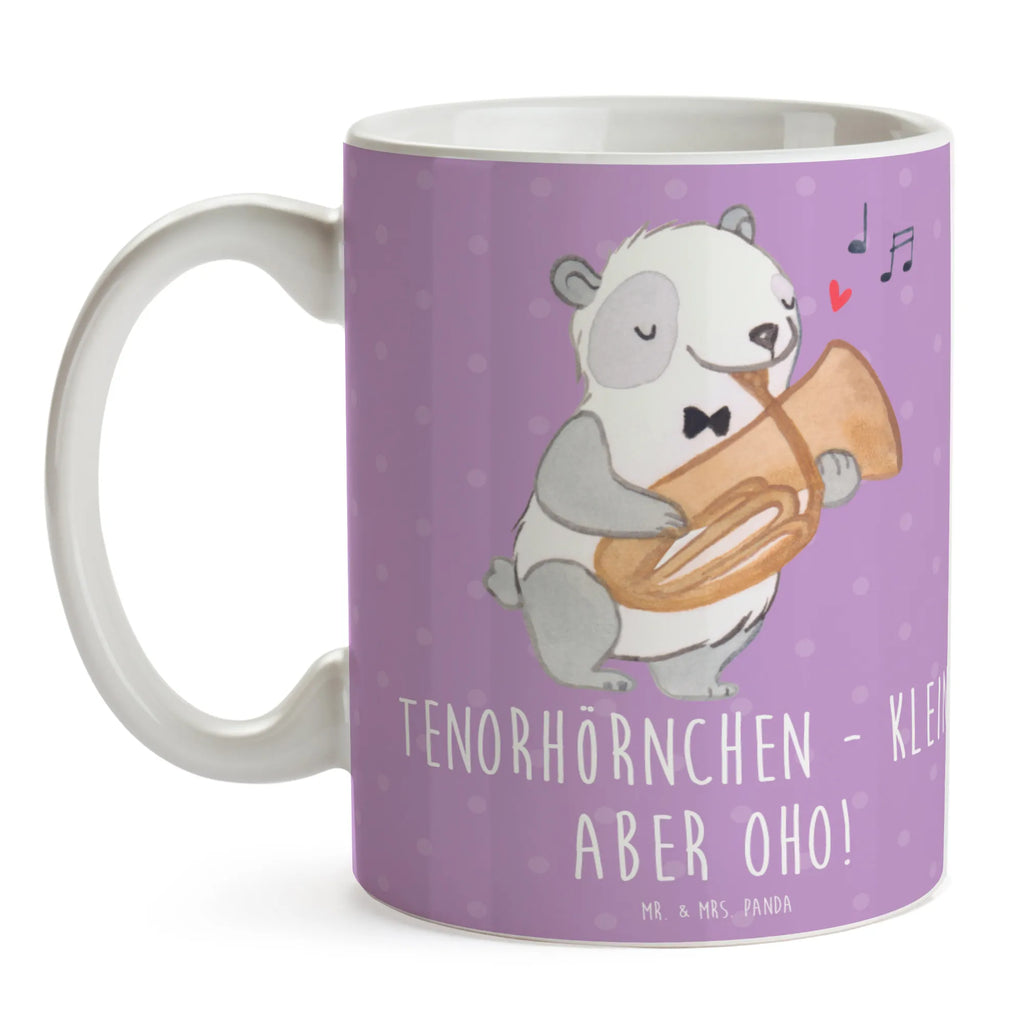 Mug Tenorhörnchen - klein aber oho! Tasse mit Zitaten, Keramiktasse, Teetasse, Bürotasse, Kaffeetasse, Porzellantasse, Geschenktasse, Tasse, Tasse mit Motiven, Instrumente, Geschenke Musiker, Musikliebhaber