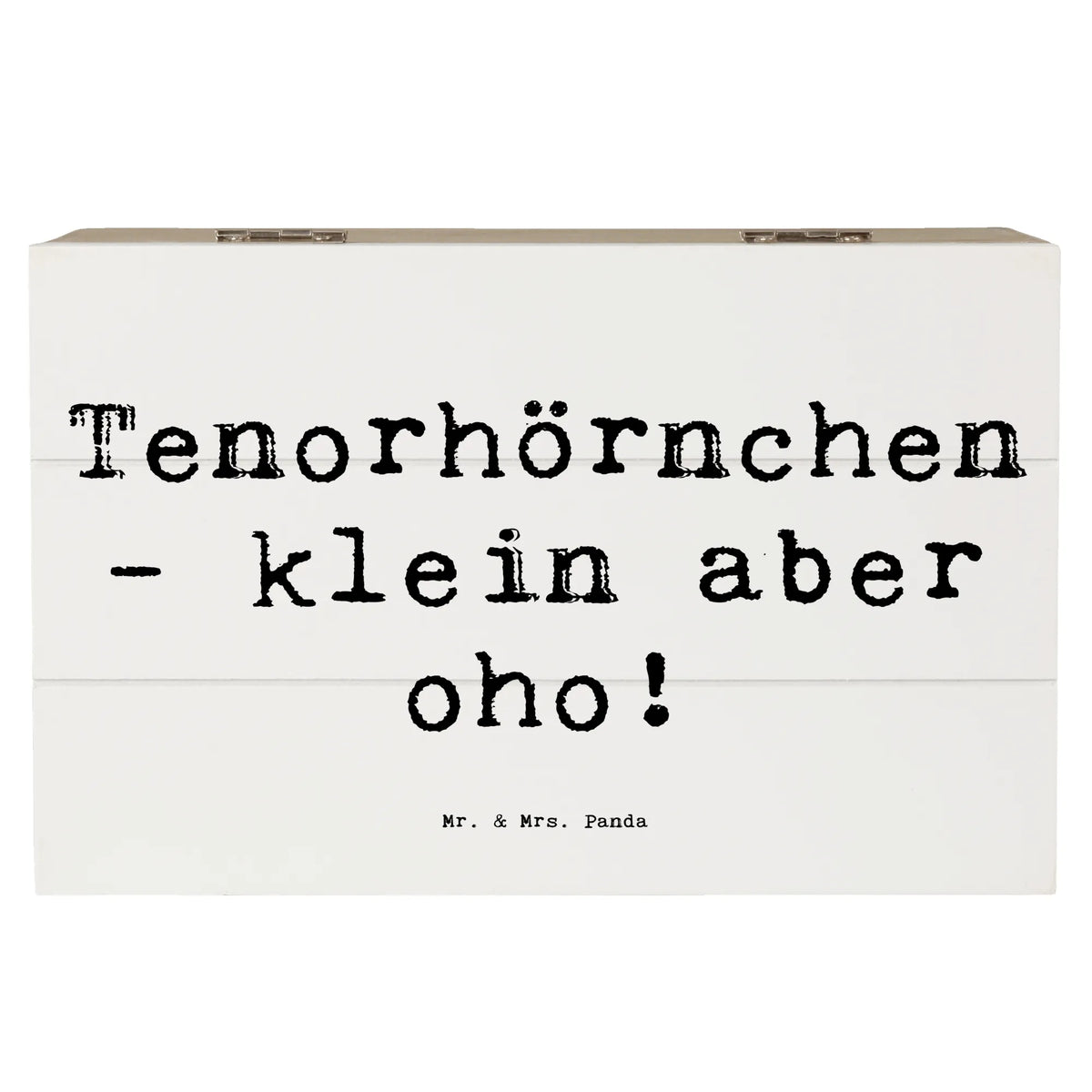 Wooden chest Saying Tenorhörnchen - klein aber oho! Instruments, gifts for musicians, music enthusiasts