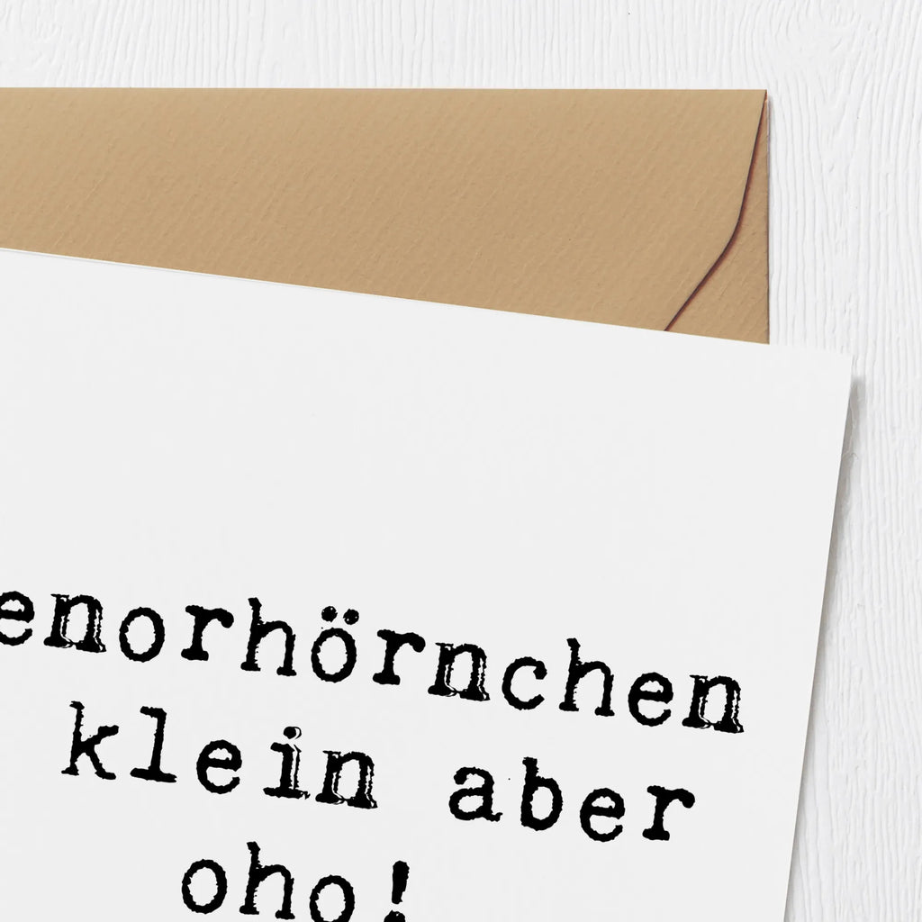 Deluxe Karte Spruch Tenorhörnchen Magie Einladungskarte, Klappkarte, Hochwertige Grußkarte, Hochzeitskarte, Glückwunschkarte, Grußkarte, Karte, Hochwertige Klappkarte, Geburtstagskarte, Instrumente, Geschenke Musiker, Musikliebhaber