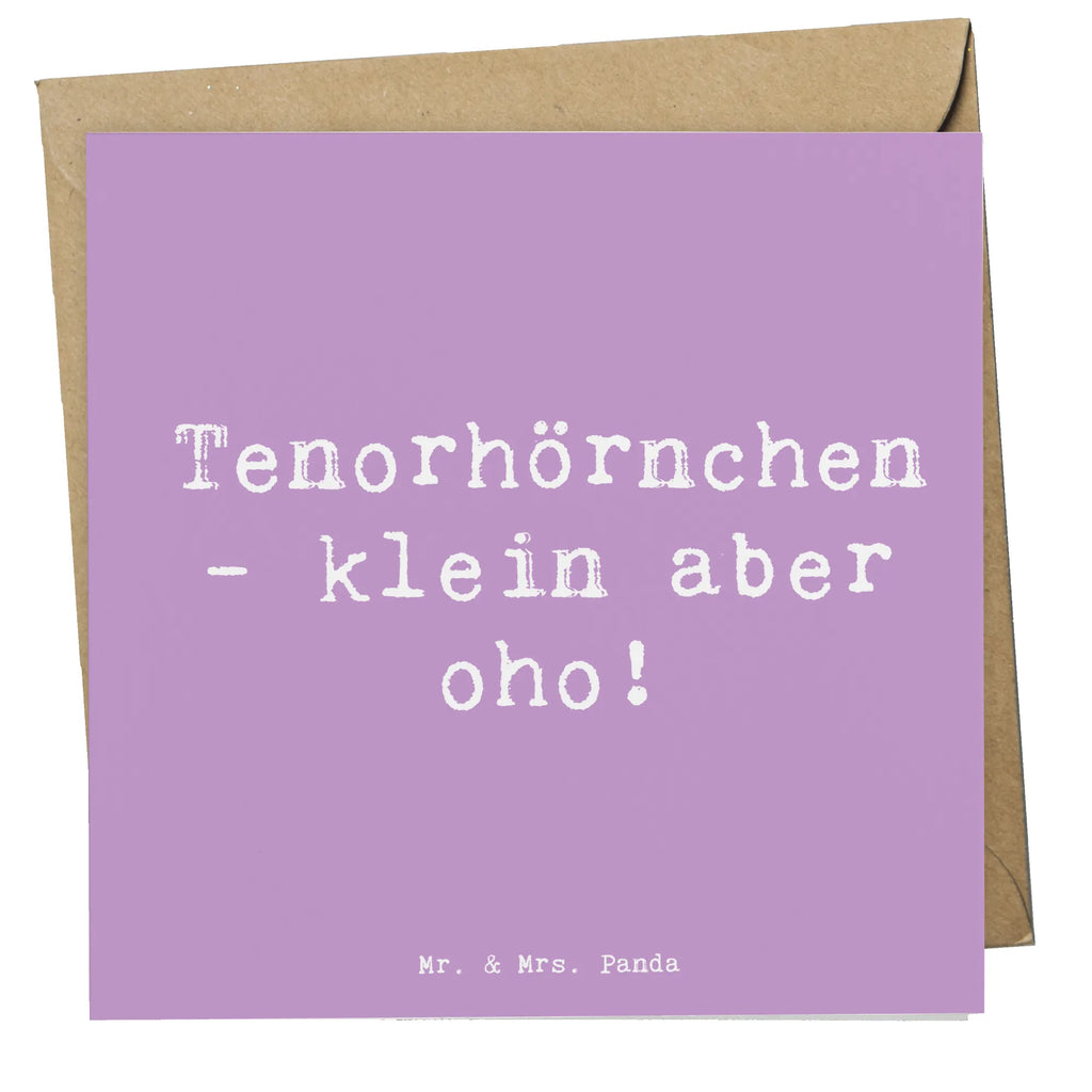Deluxe Karte Spruch Tenorhörnchen Magie Einladungskarte, Klappkarte, Hochwertige Grußkarte, Hochzeitskarte, Glückwunschkarte, Grußkarte, Karte, Hochwertige Klappkarte, Geburtstagskarte, Instrumente, Geschenke Musiker, Musikliebhaber