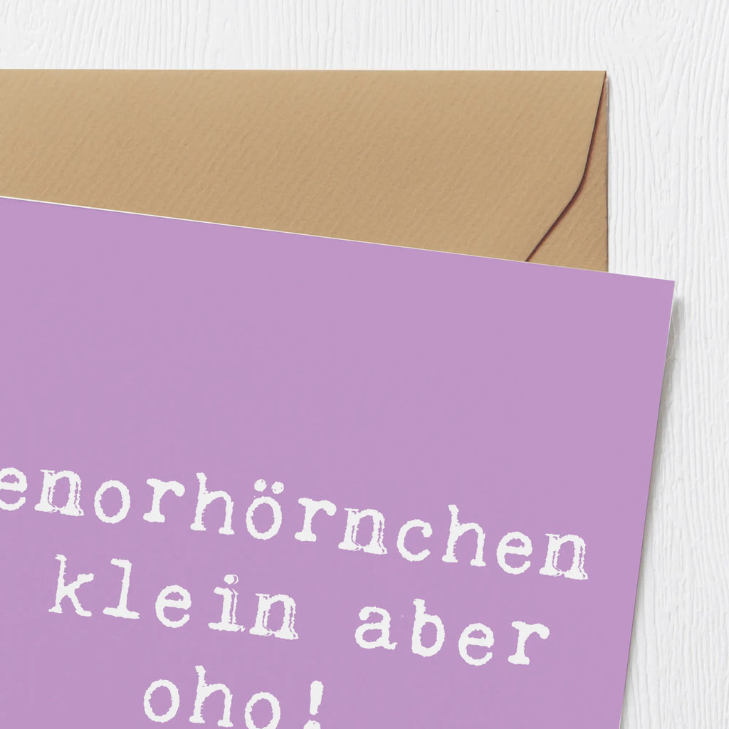 Deluxe Karte Spruch Tenorhörnchen Magie Einladungskarte, Klappkarte, Hochwertige Grußkarte, Hochzeitskarte, Glückwunschkarte, Grußkarte, Karte, Hochwertige Klappkarte, Geburtstagskarte, Instrumente, Geschenke Musiker, Musikliebhaber