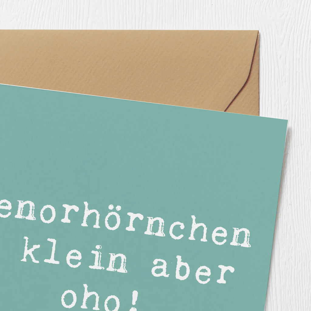 Deluxe Karte Spruch Tenorhörnchen Magie Einladungskarte, Klappkarte, Hochwertige Grußkarte, Hochzeitskarte, Glückwunschkarte, Grußkarte, Karte, Hochwertige Klappkarte, Geburtstagskarte, Instrumente, Geschenke Musiker, Musikliebhaber
