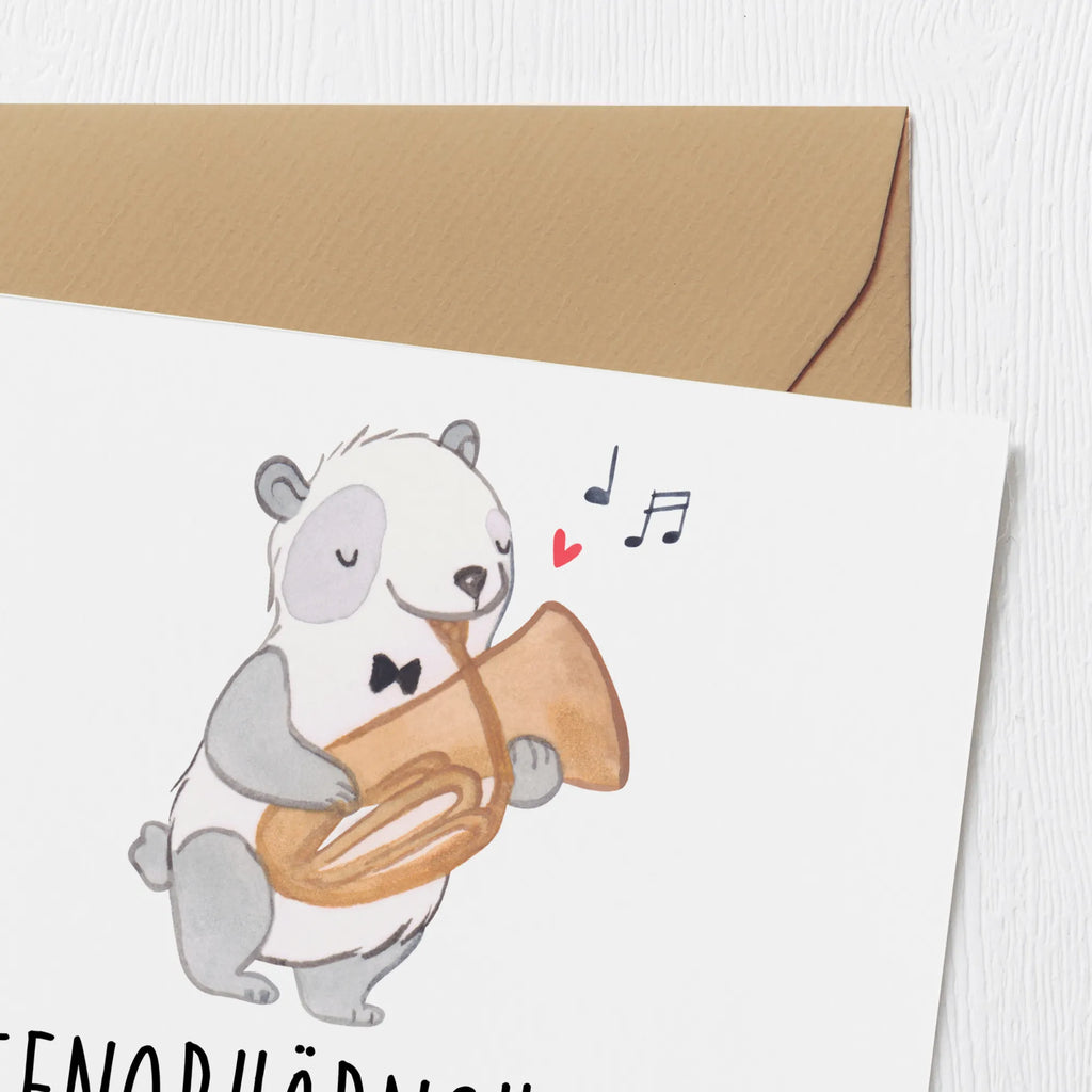 Deluxe Card Tenorhörnchen - klein aber oho! Hochwertige Klappkarte, Geburtstagskarte, Einladungskarte, Hochzeitskarte, Karte, Klappkarte, Grußkarte, Glückwunschkarte, Hochwertige Grußkarte, Instrumente, Geschenke Musiker, Musikliebhaber