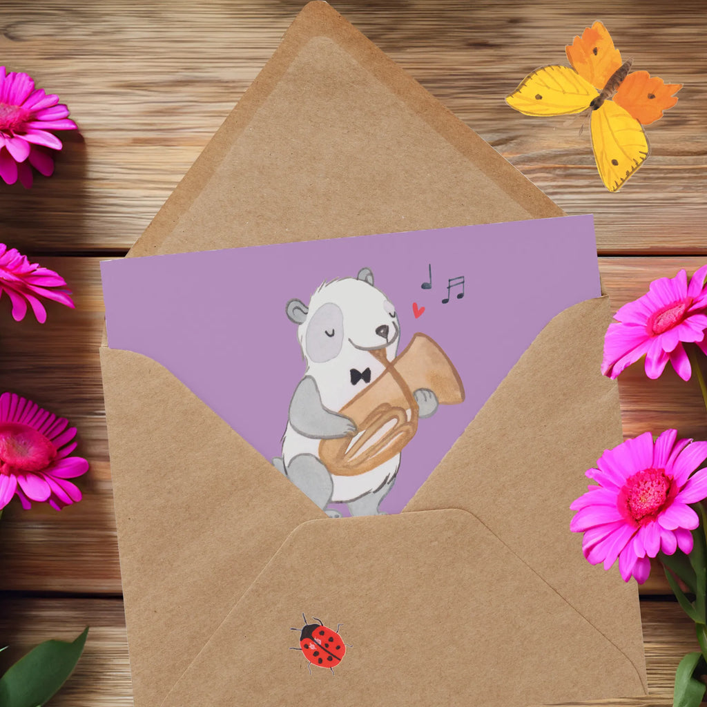 Deluxe Card Tenorhörnchen - klein aber oho! Hochwertige Klappkarte, Geburtstagskarte, Einladungskarte, Hochzeitskarte, Karte, Klappkarte, Grußkarte, Glückwunschkarte, Hochwertige Grußkarte, Instrumente, Geschenke Musiker, Musikliebhaber