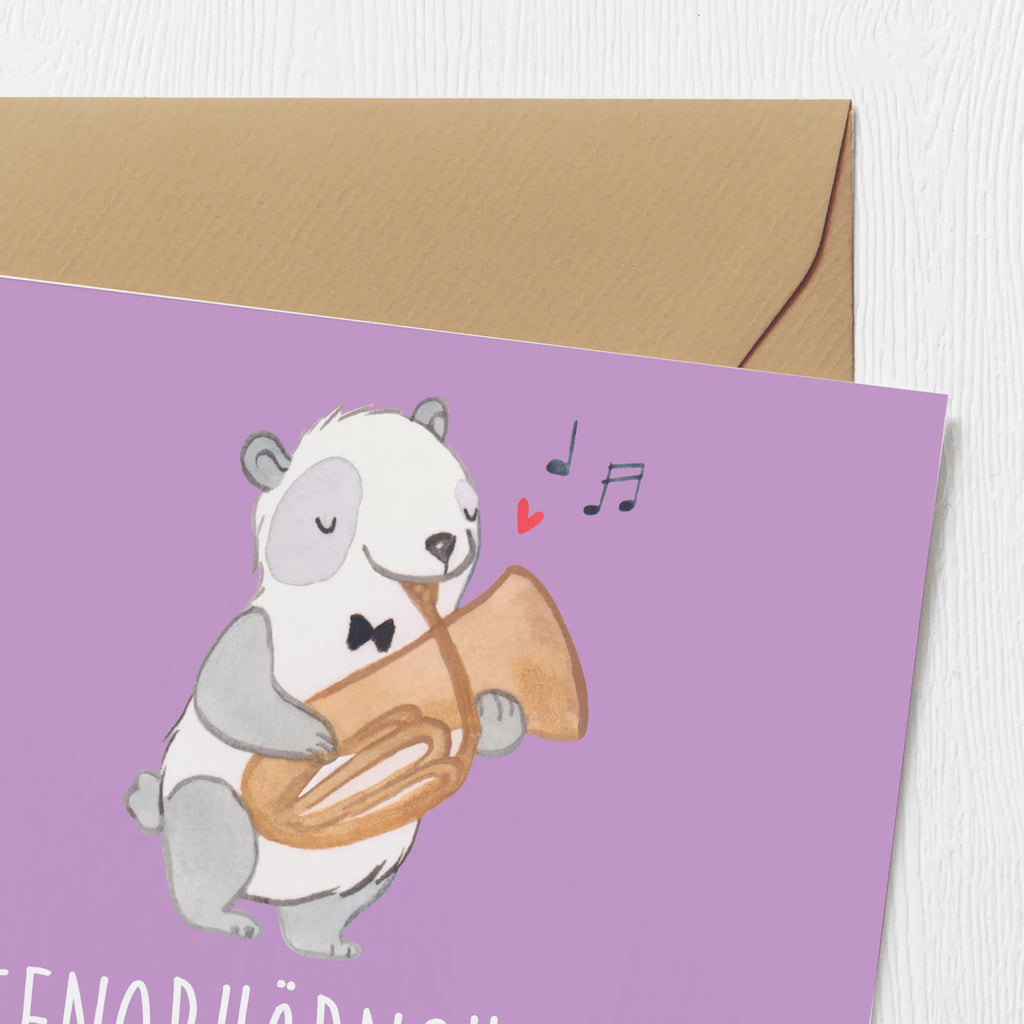 Deluxe Card Tenorhörnchen - klein aber oho! Hochwertige Klappkarte, Geburtstagskarte, Einladungskarte, Hochzeitskarte, Karte, Klappkarte, Grußkarte, Glückwunschkarte, Hochwertige Grußkarte, Instrumente, Geschenke Musiker, Musikliebhaber