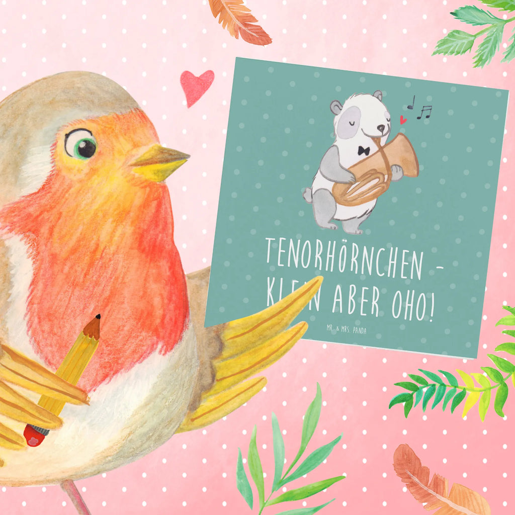 Deluxe Card Tenorhörnchen - klein aber oho! Hochwertige Klappkarte, Geburtstagskarte, Einladungskarte, Hochzeitskarte, Karte, Klappkarte, Grußkarte, Glückwunschkarte, Hochwertige Grußkarte, Instrumente, Geschenke Musiker, Musikliebhaber