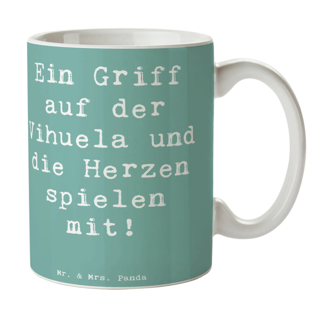 Tasse Spruch Vihuela Herzklang Porzellantasse, Tasse mit Zitaten, Kaffeetasse, Teetasse, Keramiktasse, Tasse, Geschenktasse, Bürotasse, Tasse mit Motiven, Instrumente, Geschenke Musiker, Musikliebhaber