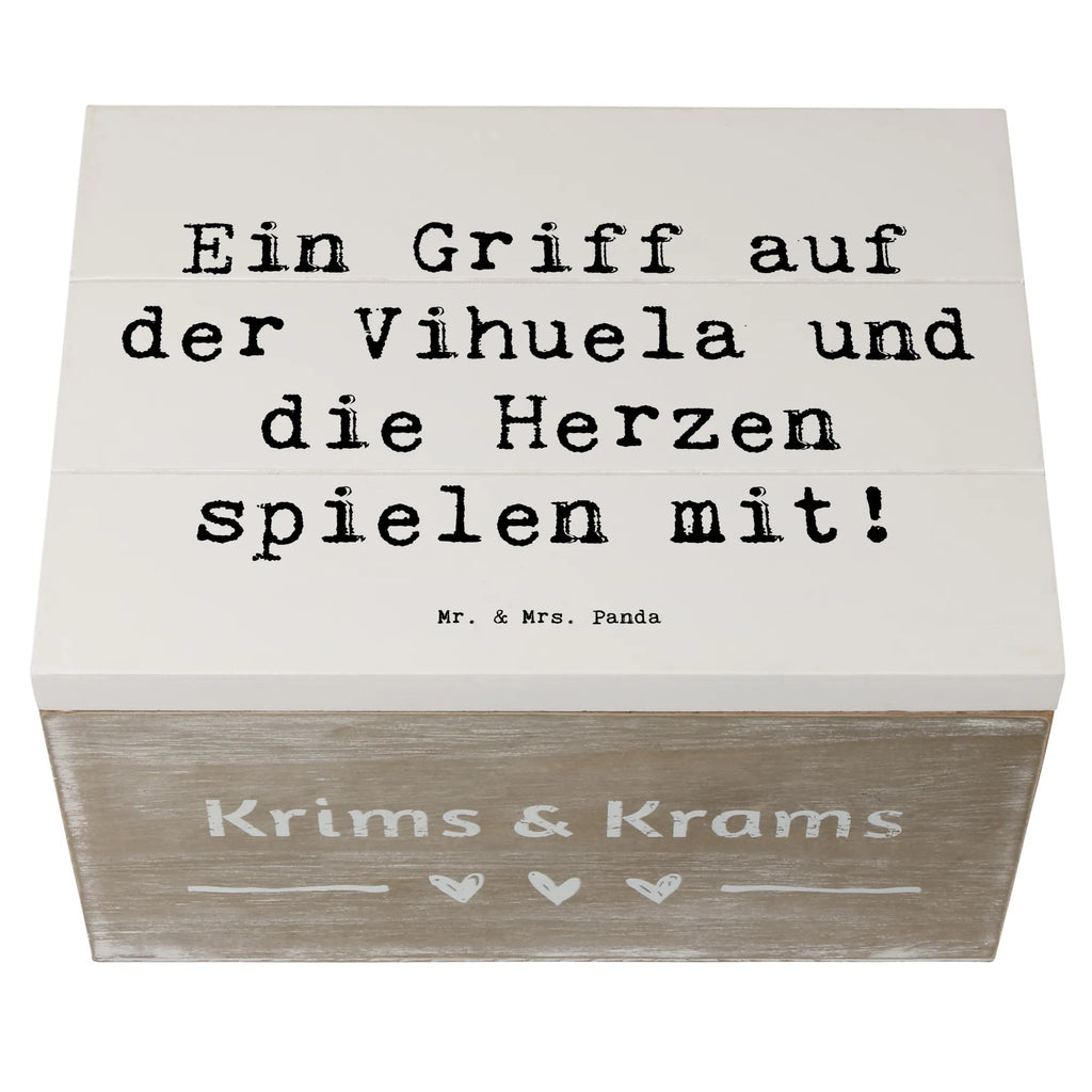 Holzkiste Spruch Vihuela Herzklang Aufbewahrungsbox, Truhe, Erinnerungskiste, Holzkiste, Geschenkbox, Dekokiste, Schatulle, XXL, Kiste, Erinnerungsbox, Geschenkdose, Schatzkiste, Instrumente, Geschenke Musiker, Musikliebhaber