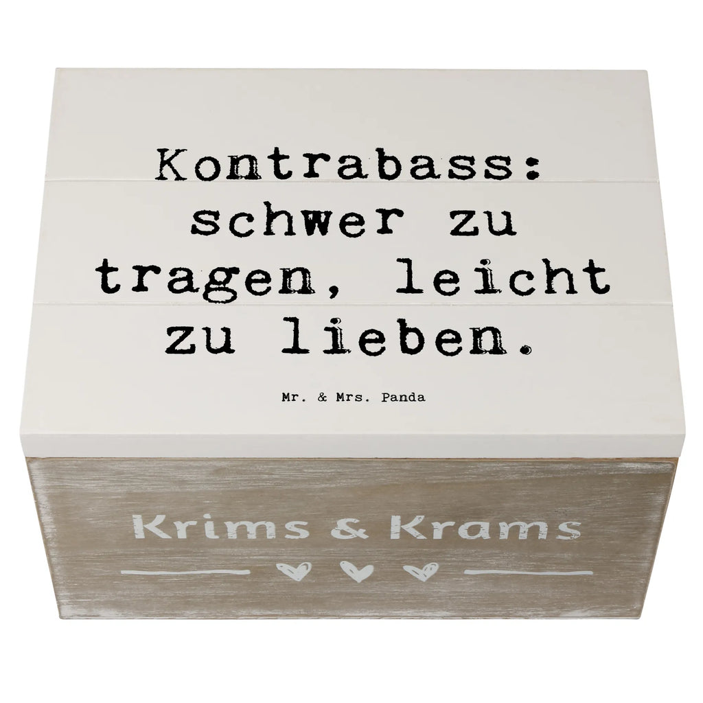 Wooden chest Saying Kontrabass: schwer zu tragen, leicht zu lieben. Geschenkbox, Schatulle, XXL, Truhe, Erinnerungskiste, Kiste, Geschenkdose, Aufbewahrungsbox, Dekokiste, Schatzkiste, Erinnerungsbox, Holzkiste, Instrumente, Geschenke Musiker, Musikliebhaber