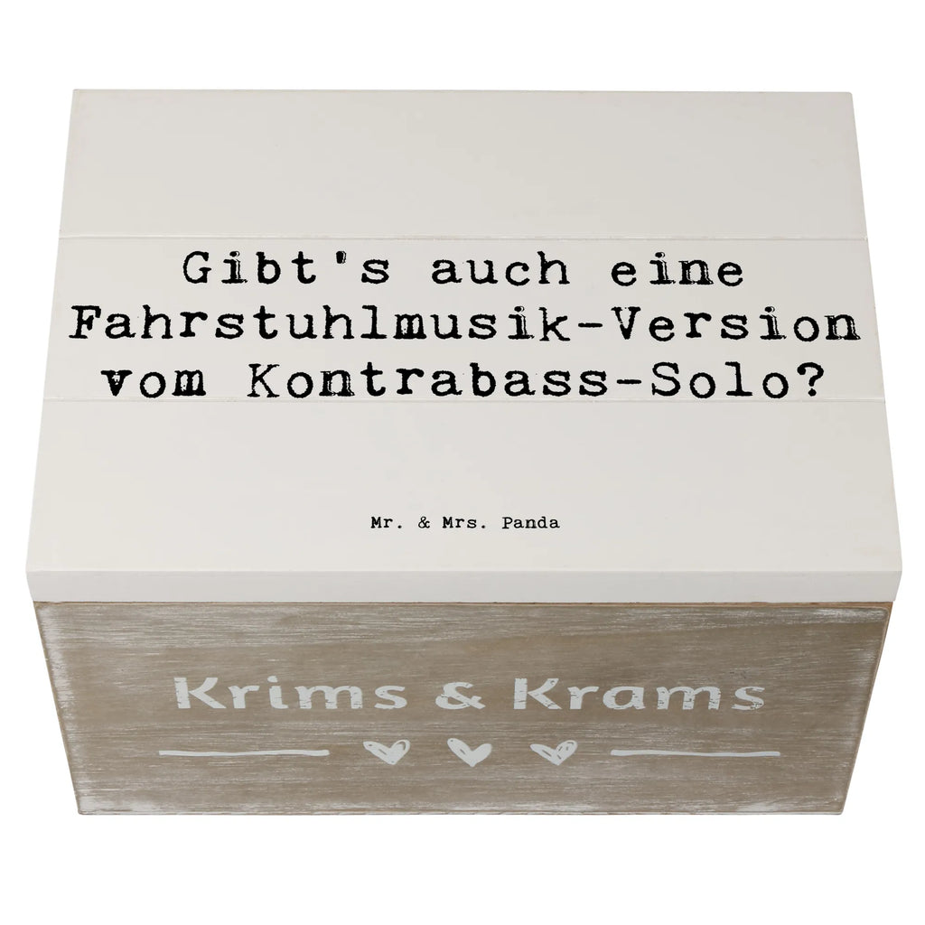Holzkiste Spruch Kontrabass Solo Schatzkiste, Erinnerungskiste, Aufbewahrungsbox, Erinnerungsbox, XXL, Holzkiste, Kiste, Dekokiste, Geschenkbox, Truhe, Schatulle, Geschenkdose, Instrumente, Geschenke Musiker, Musikliebhaber