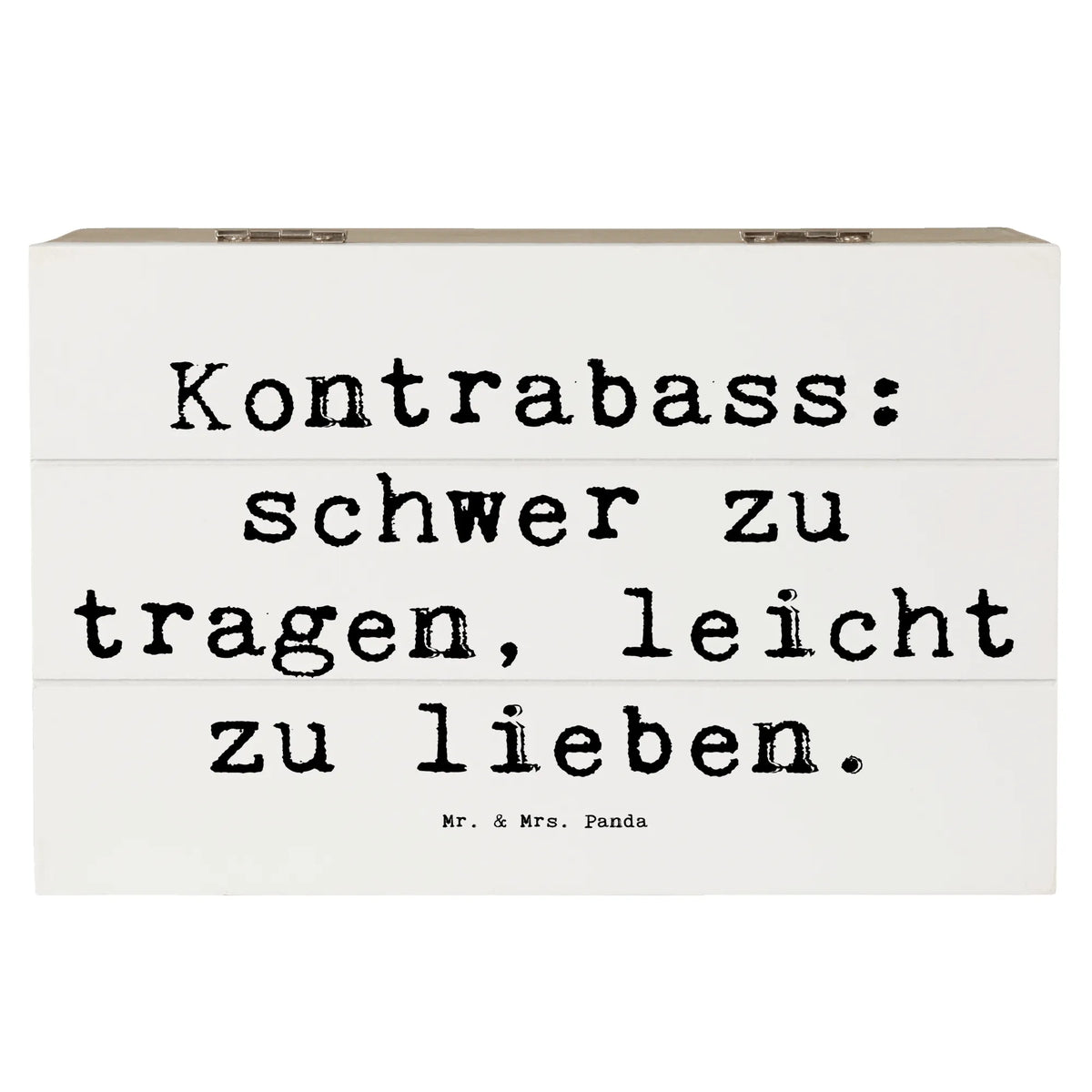 Wooden chest Saying Kontrabass: schwer zu tragen, leicht zu lieben. Instruments, gifts for musicians, music enthusiasts