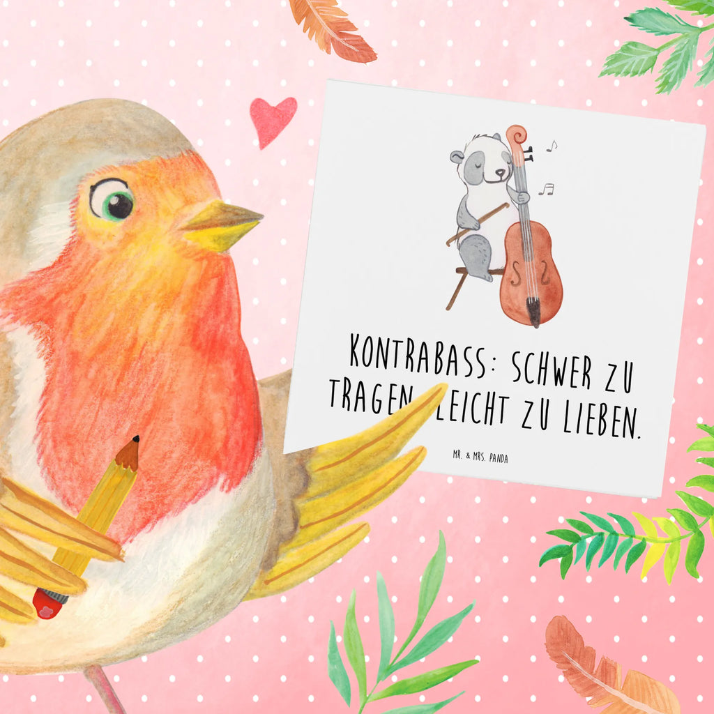 Deluxe Card Kontrabass: schwer zu tragen, leicht zu lieben. Karte, Hochwertige Grußkarte, Glückwunschkarte, Hochwertige Klappkarte, Hochzeitskarte, Klappkarte, Grußkarte, Einladungskarte, Geburtstagskarte, Instrumente, Geschenke Musiker, Musikliebhaber