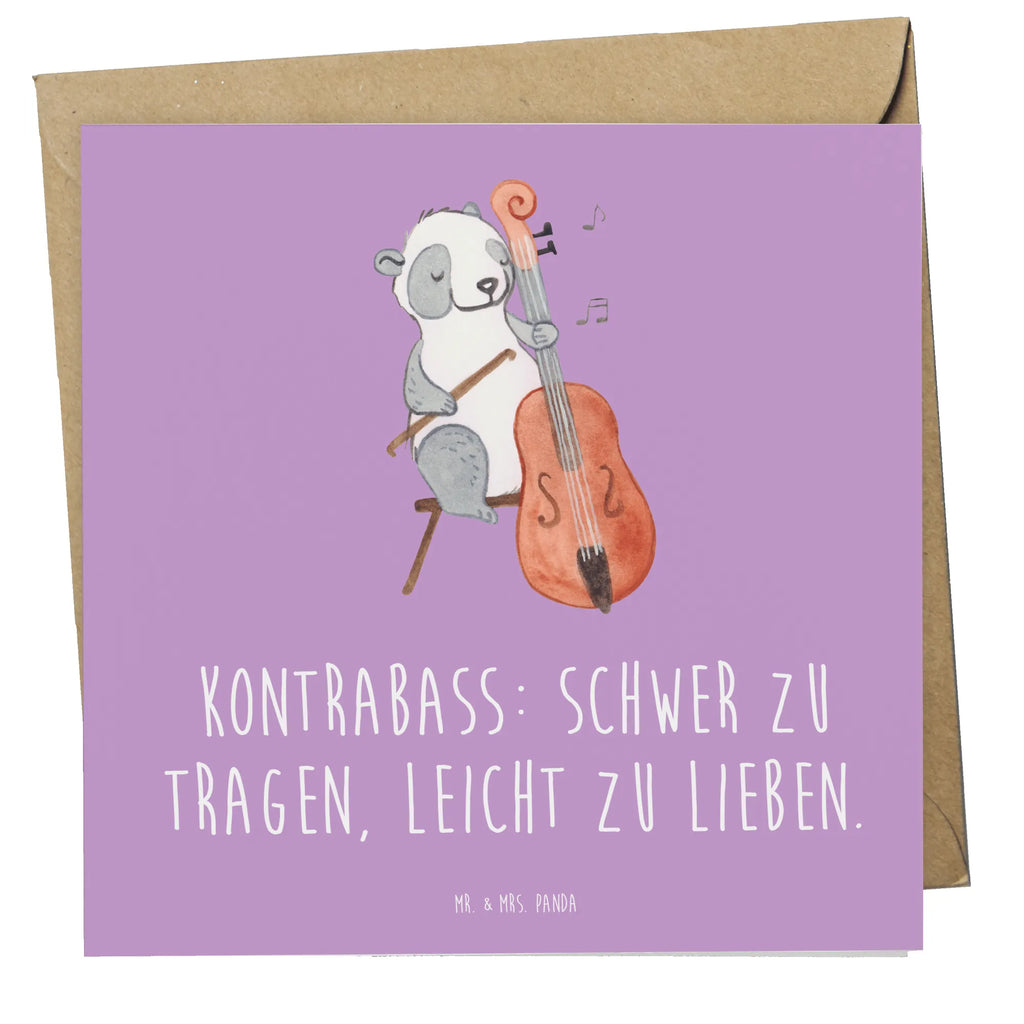 Deluxe Card Kontrabass: schwer zu tragen, leicht zu lieben. Karte, Hochwertige Grußkarte, Glückwunschkarte, Hochwertige Klappkarte, Hochzeitskarte, Klappkarte, Grußkarte, Einladungskarte, Geburtstagskarte, Instrumente, Geschenke Musiker, Musikliebhaber