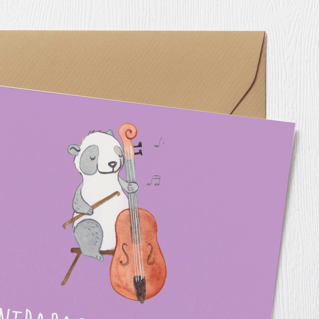 Deluxe Card Kontrabass: schwer zu tragen, leicht zu lieben. Karte, Hochwertige Grußkarte, Glückwunschkarte, Hochwertige Klappkarte, Hochzeitskarte, Klappkarte, Grußkarte, Einladungskarte, Geburtstagskarte, Instrumente, Geschenke Musiker, Musikliebhaber