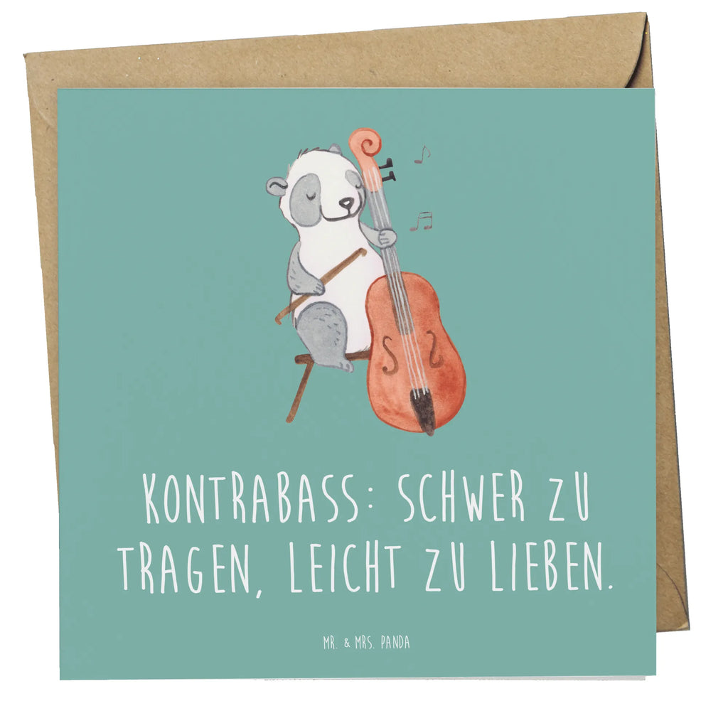 Deluxe Card Kontrabass: schwer zu tragen, leicht zu lieben. Karte, Hochwertige Grußkarte, Glückwunschkarte, Hochwertige Klappkarte, Hochzeitskarte, Klappkarte, Grußkarte, Einladungskarte, Geburtstagskarte, Instrumente, Geschenke Musiker, Musikliebhaber