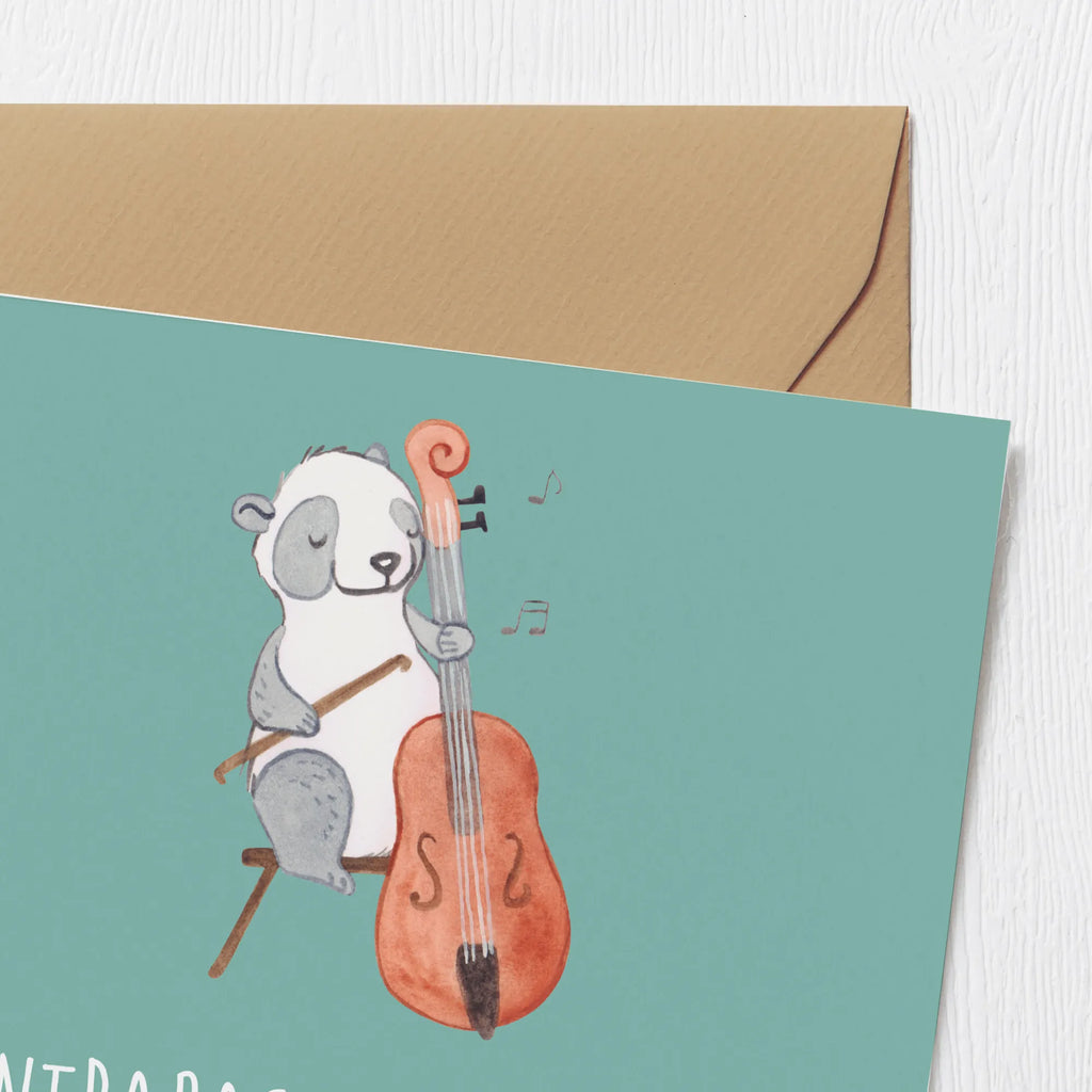 Deluxe Card Kontrabass: schwer zu tragen, leicht zu lieben. Karte, Hochwertige Grußkarte, Glückwunschkarte, Hochwertige Klappkarte, Hochzeitskarte, Klappkarte, Grußkarte, Einladungskarte, Geburtstagskarte, Instrumente, Geschenke Musiker, Musikliebhaber