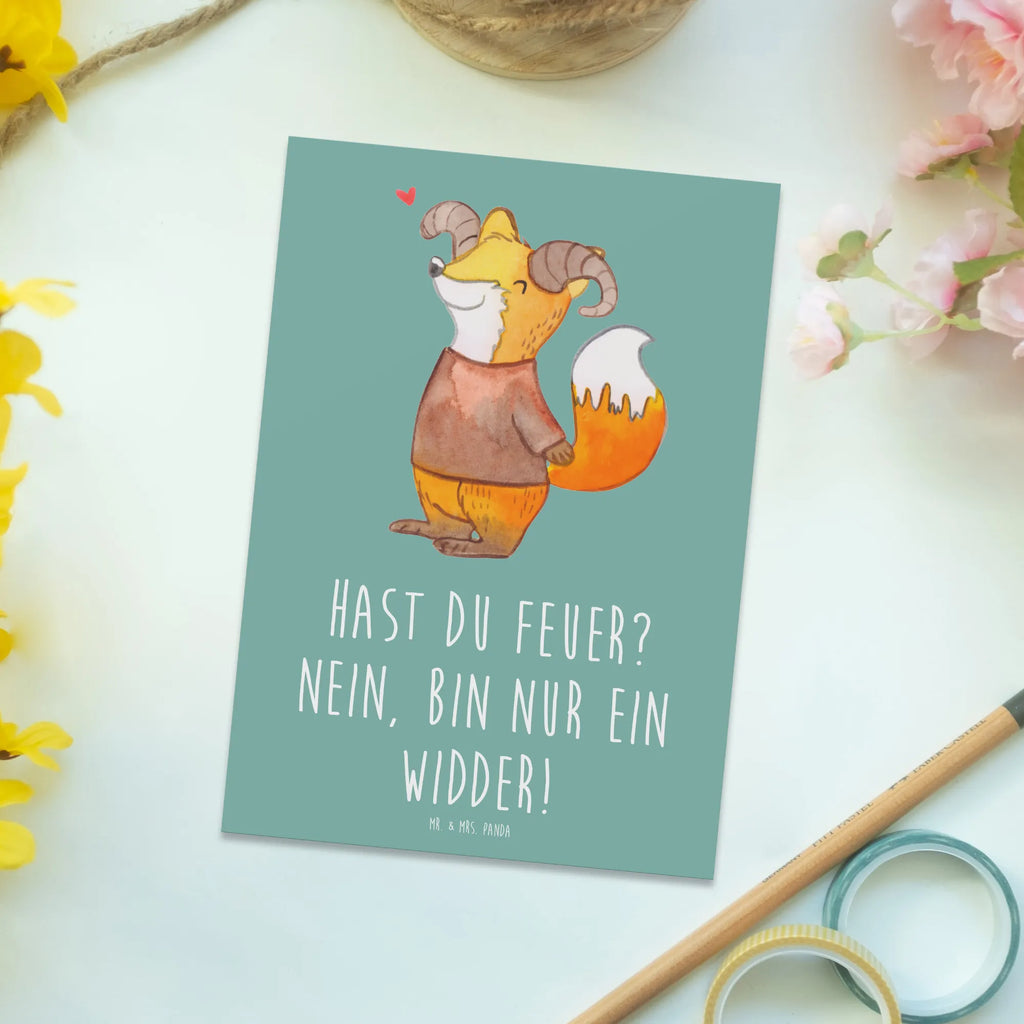 Postcard Hast du Feuer? Nein, bin nur ein Widder! Dankeskarte, Ansichtskarten, Postkarte, Einladung, Einladungskarten Geburtstag, Einladung Geburtstag, Karte, Ansichtskarte, Grußkarte, Geschenkkarte, Einladungskarte, Geburtstagskarte, Tierkreiszeichen, Sternzeichen, Horoskop, Astrologie, Aszendent