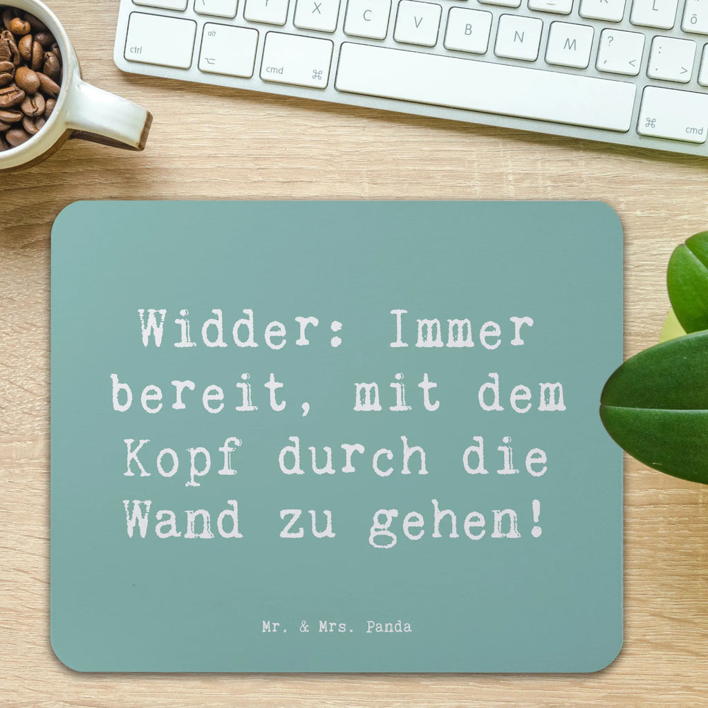 Mouse mat Saying Widder: Immer bereit, mit dem Kopf durch die Wand zu gehen! Computer zubehör, Arbeitszimmer, Mousepad, Mauspad, Mausunterlage, Mauspad Büro, Büroausstattung, Einzigartiges Mauspad, Designer Mauspad, PC Zubehör, Tierkreiszeichen, Sternzeichen, Horoskop, Astrologie, Aszendent