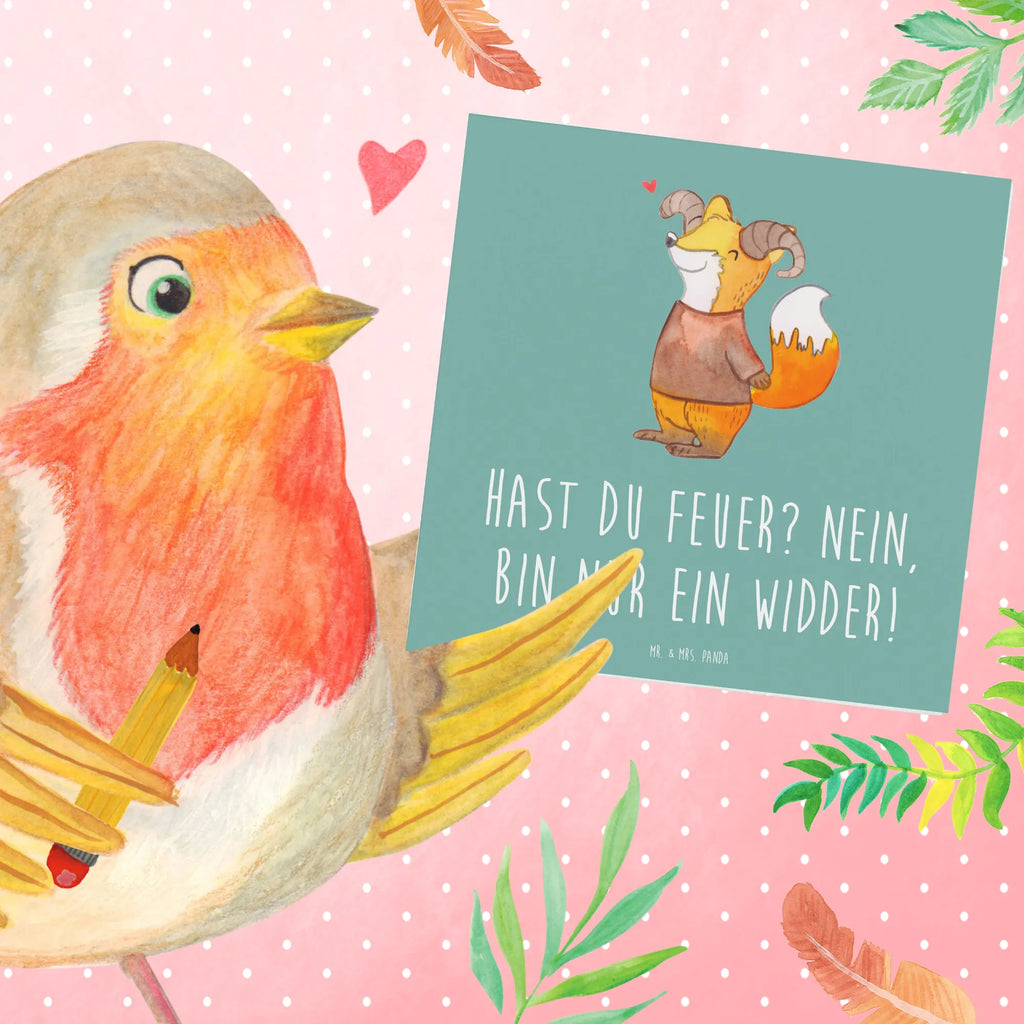 Deluxe Karte Widder Feuer Geburtstagskarte, Einladungskarte, Glückwunschkarte, Hochzeitskarte, Hochwertige Grußkarte, Grußkarte, Karte, Klappkarte, Hochwertige Klappkarte, Tierkreiszeichen, Sternzeichen, Horoskop, Astrologie, Aszendent