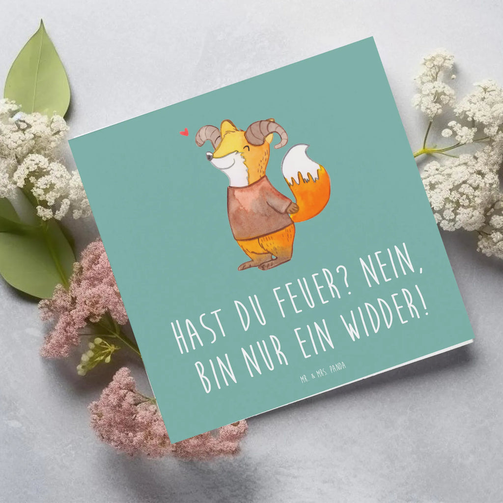 Deluxe Karte Widder Feuer Geburtstagskarte, Einladungskarte, Glückwunschkarte, Hochzeitskarte, Hochwertige Grußkarte, Grußkarte, Karte, Klappkarte, Hochwertige Klappkarte, Tierkreiszeichen, Sternzeichen, Horoskop, Astrologie, Aszendent
