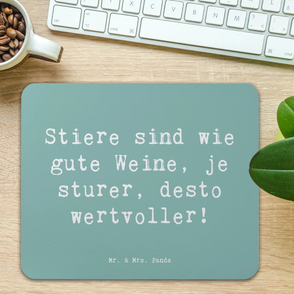 Mauspad Spruch Sturer Stier Mousepad, Mauspad Büro, Büroausstattung, Mausunterlage, Arbeitszimmer, Mauspad, PC Zubehör, Computer zubehör, Einzigartiges Mauspad, Designer Mauspad, Tierkreiszeichen, Sternzeichen, Horoskop, Astrologie, Aszendent