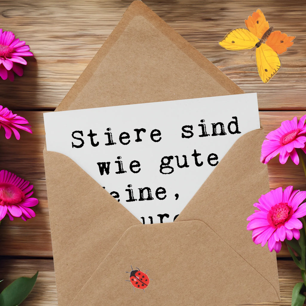 Deluxe Card Saying Stiere sind wie gute Weine, je sturer, desto wertvoller! Hochzeitskarte, Glückwunschkarte, Einladungskarte, Grußkarte, Geburtstagskarte, Klappkarte, Karte, Hochwertige Klappkarte, Hochwertige Grußkarte, Tierkreiszeichen, Sternzeichen, Horoskop, Astrologie, Aszendent