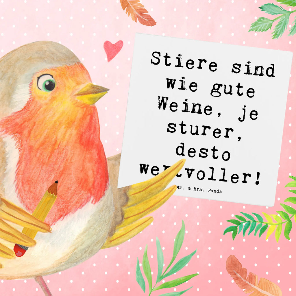 Deluxe Card Saying Stiere sind wie gute Weine, je sturer, desto wertvoller! Hochzeitskarte, Glückwunschkarte, Einladungskarte, Grußkarte, Geburtstagskarte, Klappkarte, Karte, Hochwertige Klappkarte, Hochwertige Grußkarte, Tierkreiszeichen, Sternzeichen, Horoskop, Astrologie, Aszendent