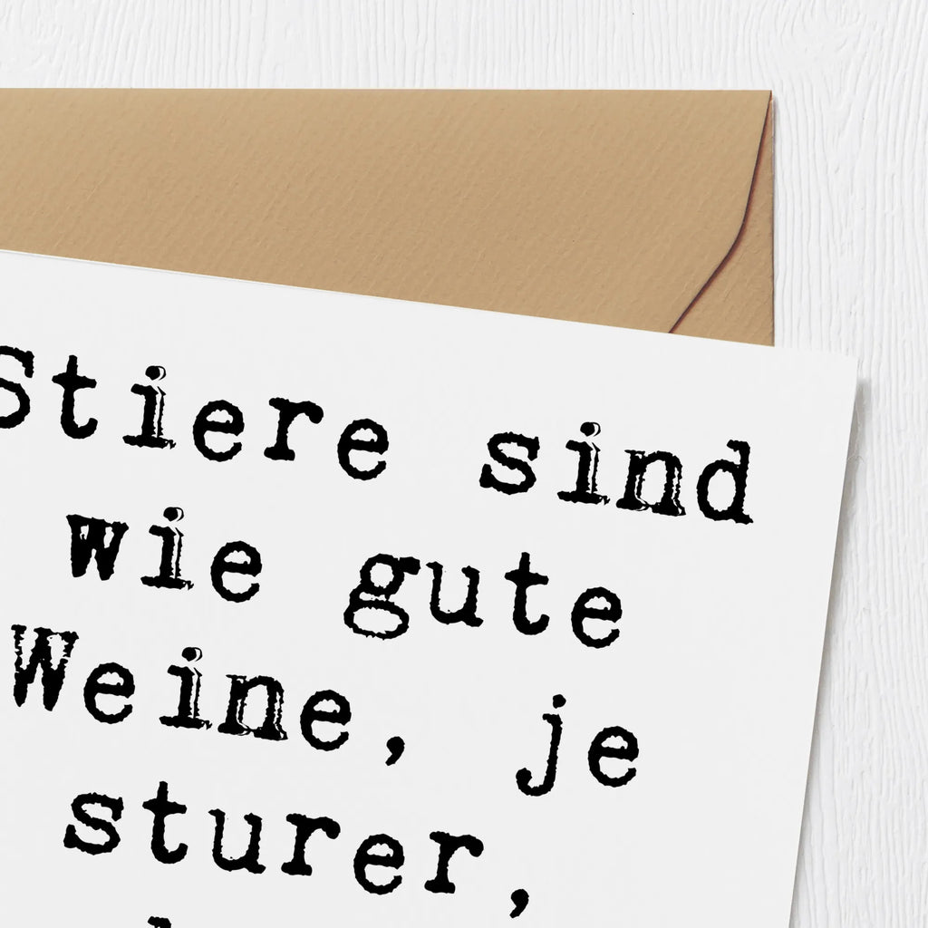 Deluxe Card Saying Stiere sind wie gute Weine, je sturer, desto wertvoller! Hochzeitskarte, Glückwunschkarte, Einladungskarte, Grußkarte, Geburtstagskarte, Klappkarte, Karte, Hochwertige Klappkarte, Hochwertige Grußkarte, Tierkreiszeichen, Sternzeichen, Horoskop, Astrologie, Aszendent