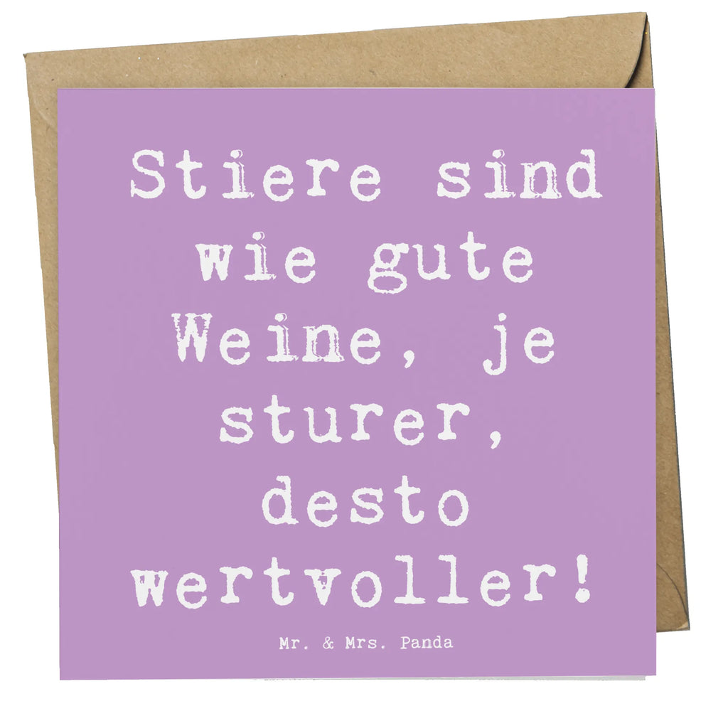 Deluxe Card Saying Stiere sind wie gute Weine, je sturer, desto wertvoller! Hochzeitskarte, Glückwunschkarte, Einladungskarte, Grußkarte, Geburtstagskarte, Klappkarte, Karte, Hochwertige Klappkarte, Hochwertige Grußkarte, Tierkreiszeichen, Sternzeichen, Horoskop, Astrologie, Aszendent