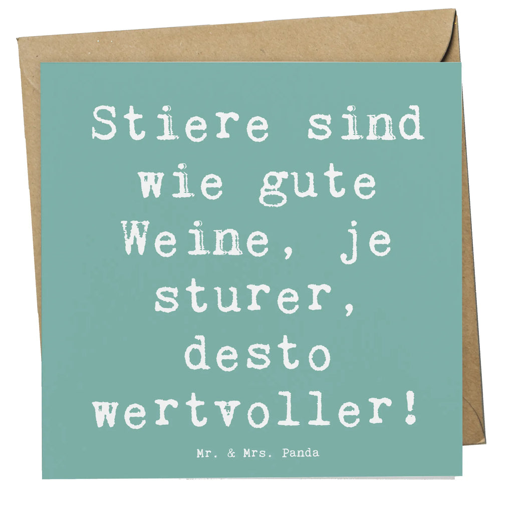 Deluxe Card Saying Stiere sind wie gute Weine, je sturer, desto wertvoller! Hochzeitskarte, Glückwunschkarte, Einladungskarte, Grußkarte, Geburtstagskarte, Klappkarte, Karte, Hochwertige Klappkarte, Hochwertige Grußkarte, Tierkreiszeichen, Sternzeichen, Horoskop, Astrologie, Aszendent